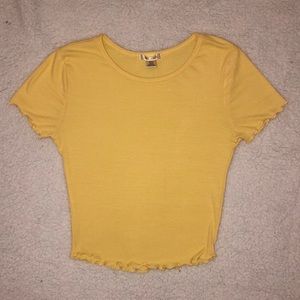 ribbed yellow top 💛